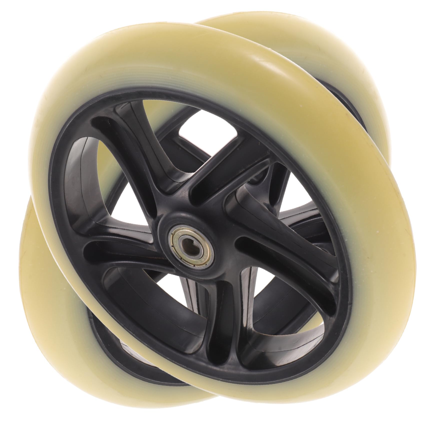 HANABASS Scooter Solid Tires Replacement 2pcs Pu Wheels Bearings for Stunt Scooters 180mm Skateboard Wheels Easy Install