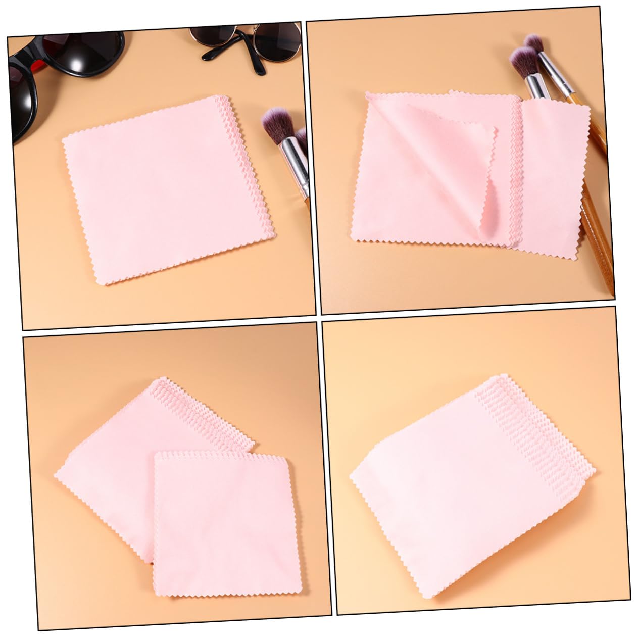 GALPADA Pezzi Lavavetri Magnetico Detergenti Schermo Telecamera Prodotti Panno Occhiali Panno per La Pulizia delle Panno Lucidante per Gioielli Fibra Superfine Rosa