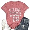 TTwenties-Women-T-ShirtIts-Fine-Im-Fine-Everything-is-Fine-Inspirational-Letter-Printed-Tees-Short-Sleeve-Casual-Shirt-Tops T&Twenties Women T Shirt,Its Fine Im Fine Everything is Fine Inspirational Letter Printed Tees Short Sleeve Casual Shirt Tops