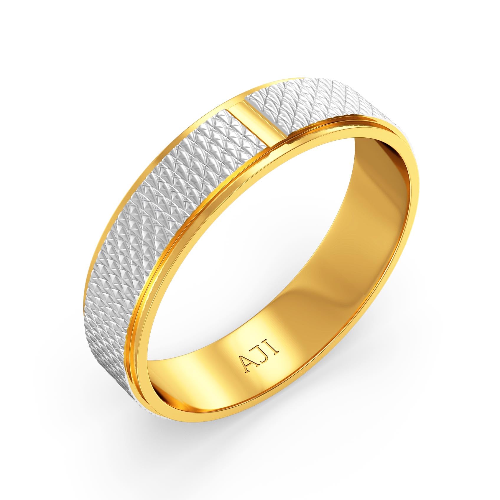 22k (916) Purity | BIS Certified | Sovereign Textured Gold Ring For Men-image-22