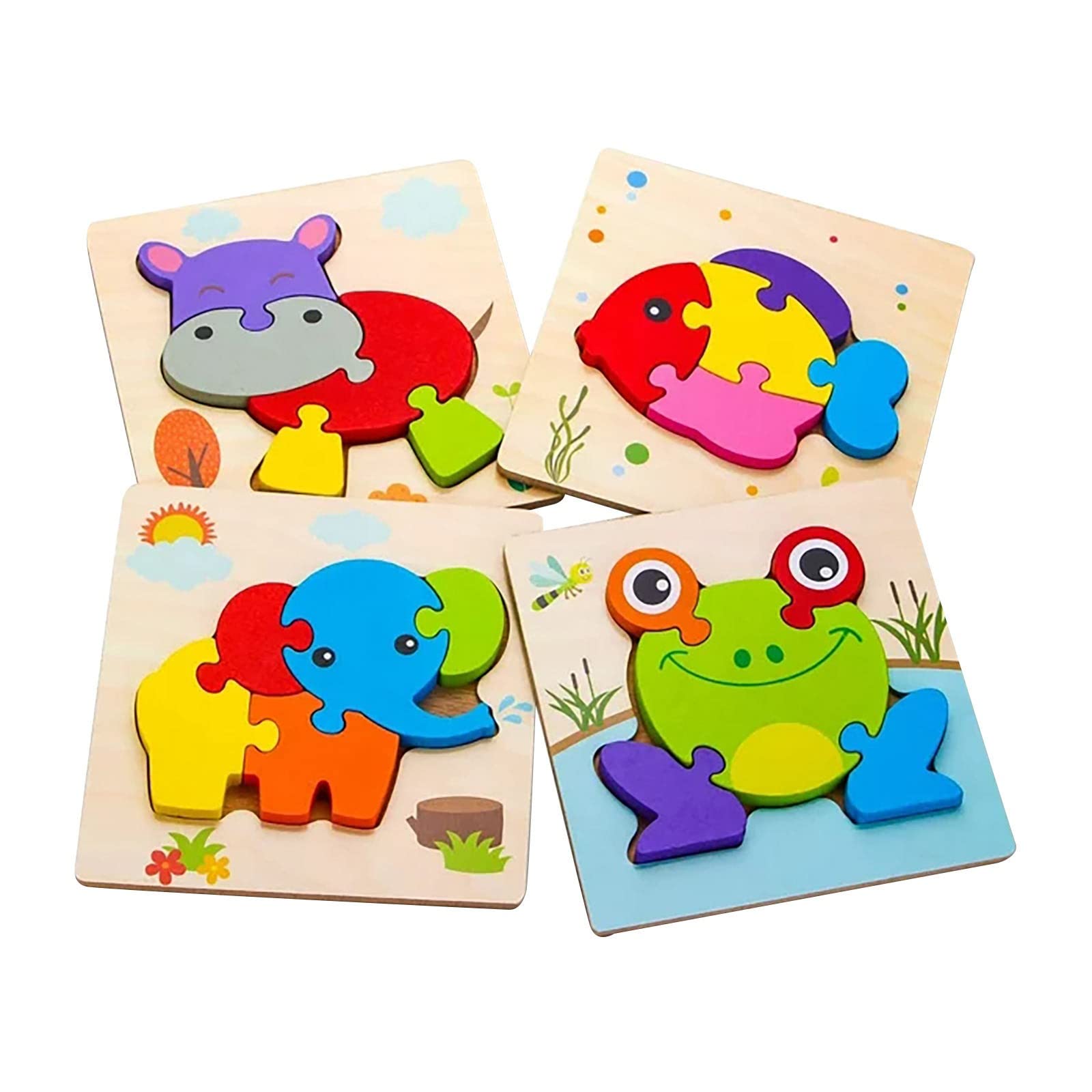 Convergence 3D Puzzle for Children's Puzzle Early Childhood Education Infant and Baby Toy Animal Puzzle Board Panoramic Nature (One Size)