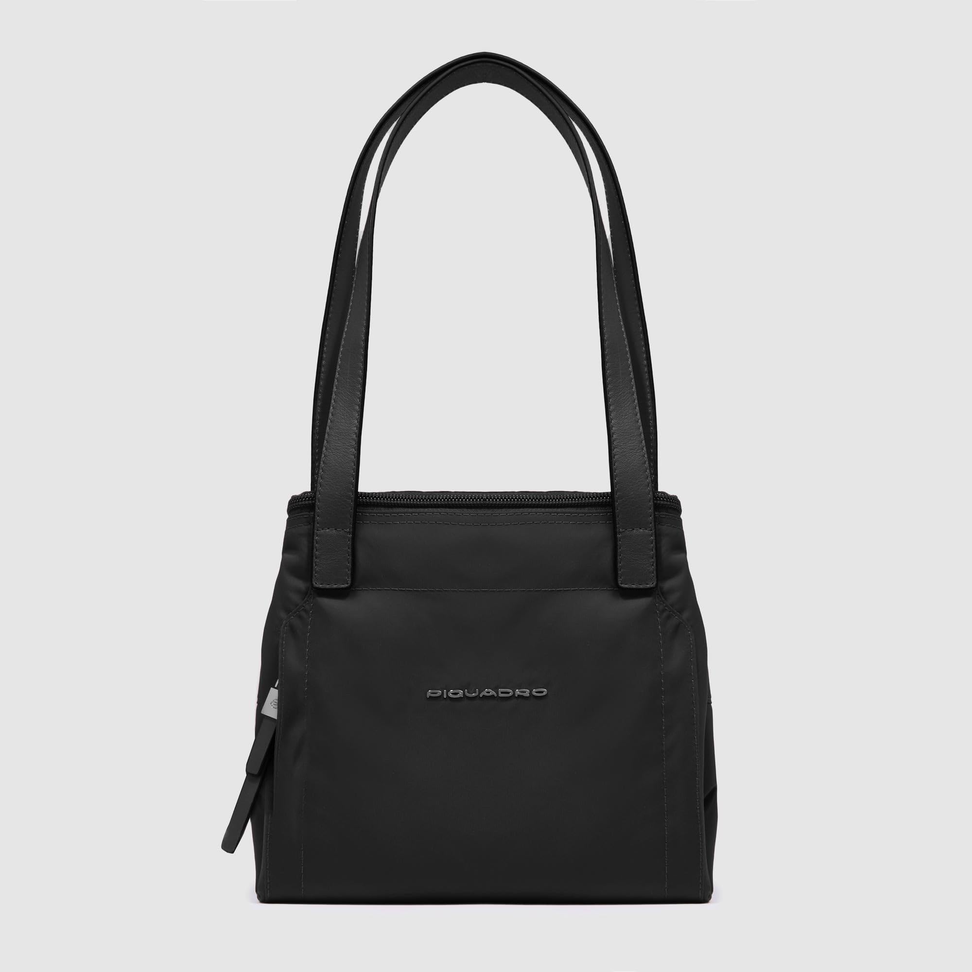 PIQUADRO – Borsa pieghevole porta PC 15.6 pollici – Pelle e tessuto – Donna