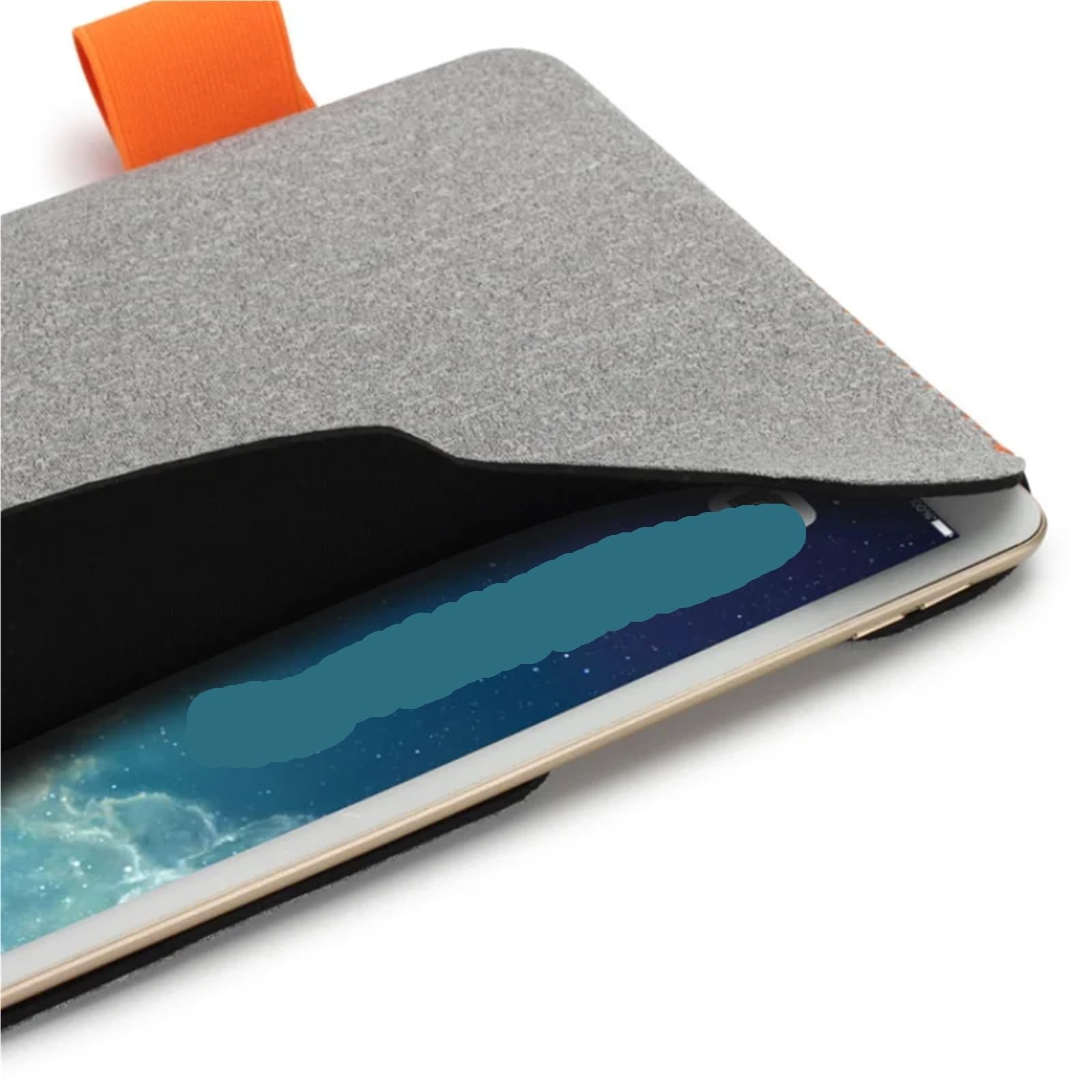 Bolsa Blanda De Tableta Funda for Tableta, Funda portátil for Tableta, Funda con Cremallera for tabletas, Funda a Prueba de Golpes, Funda for Bolsa(Orange and Grey,8 Inch)