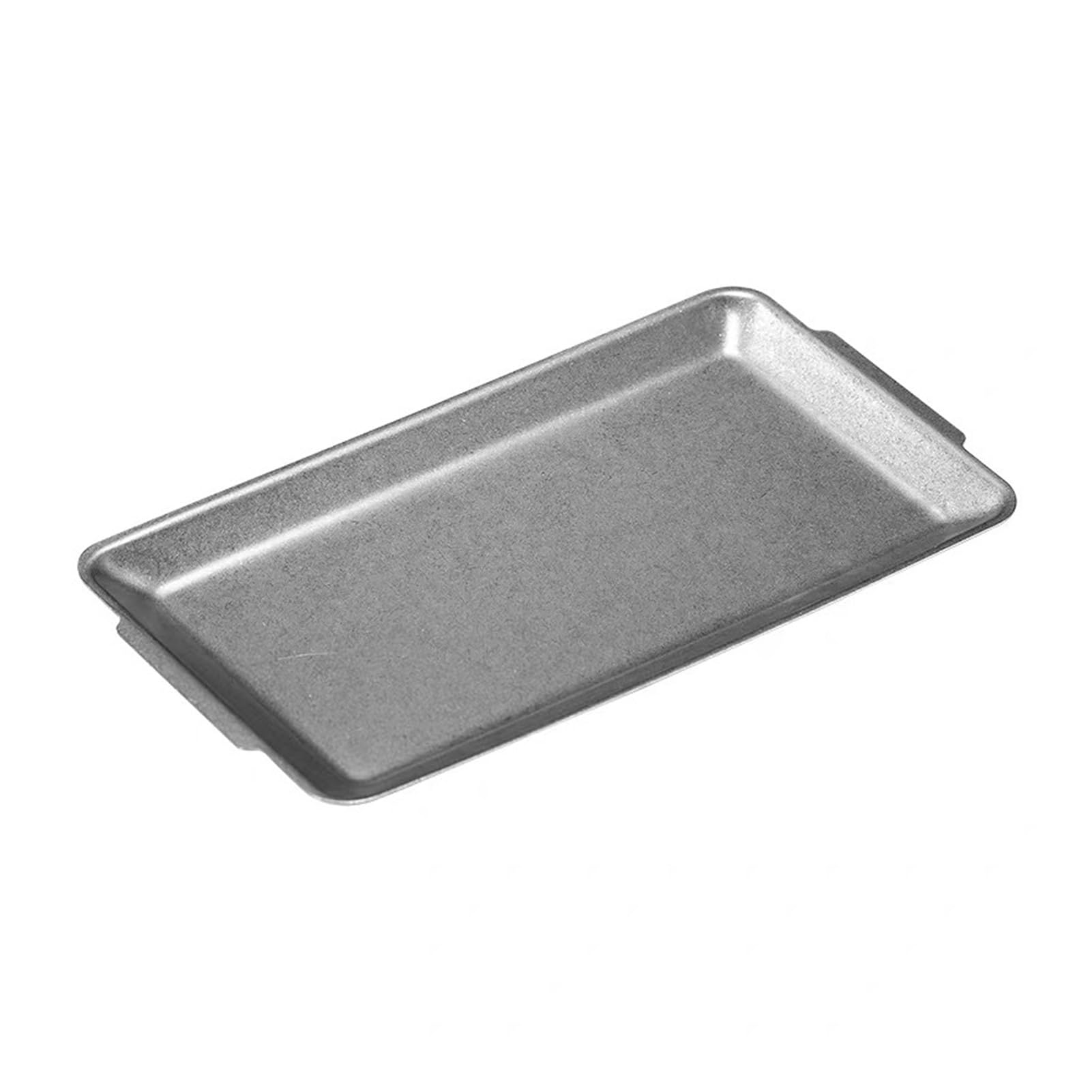 Vassoio rettangolare vintage in acciaio inox retrò industriale BBQ piatto con doppi manici grande resistente piatto da portata per la casa
