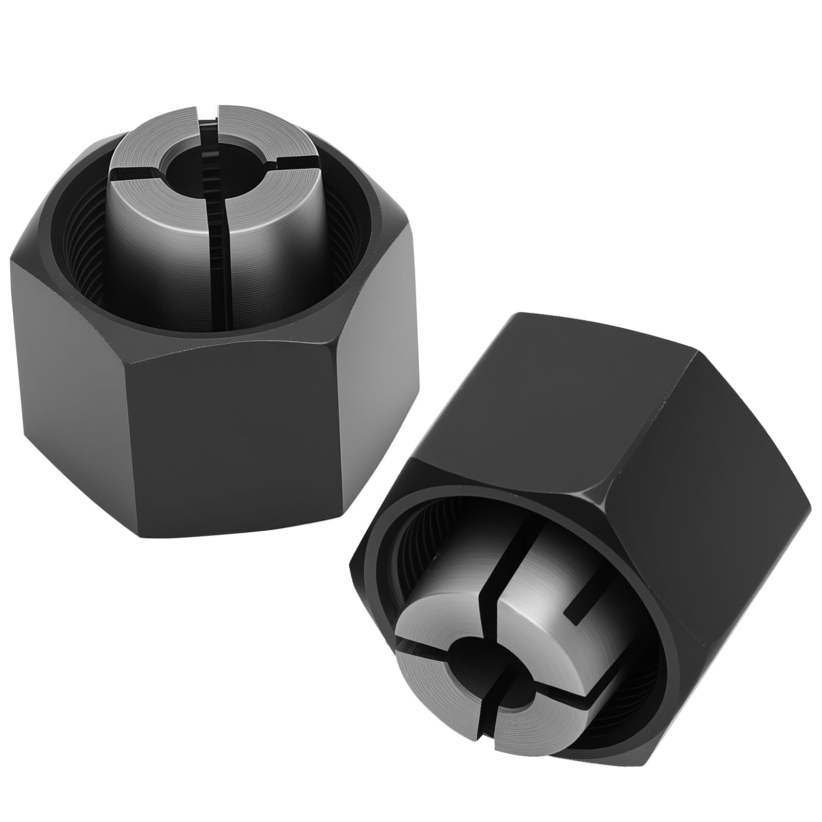 2Pcs 1/4 Inch Router Collet, Metal Compact Collet Chuck for DW621 DW616 DW616M/D/PK DW616P/S/SK Metal Collet Chuck Part Replacement for Router