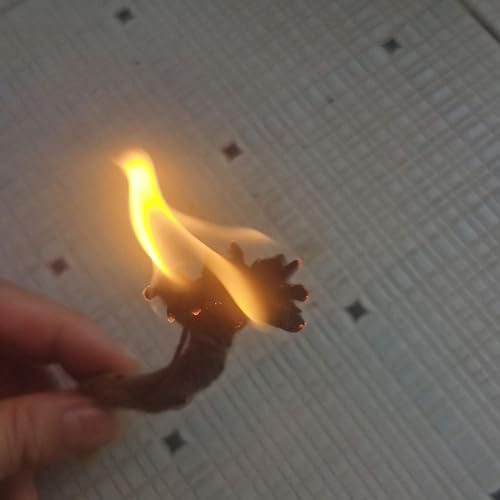 Miniatura 5 de Cuerda de yesca natural para arrancar el fuego, supervivencia fácil de encender la pestaña de fuego para mochileros, senderismo, camping, barbacoas,