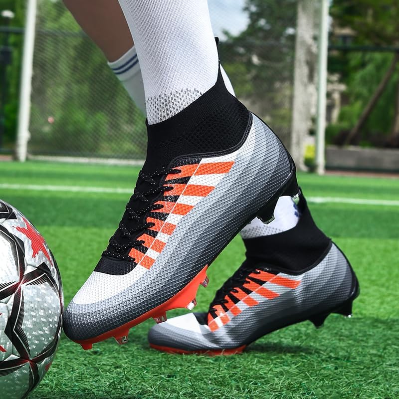 Soccer Cleats for Mens Womens Lace-Up Indoor Professional Training Turf Football Boots High Ankle Baseball Shoes - Image 2