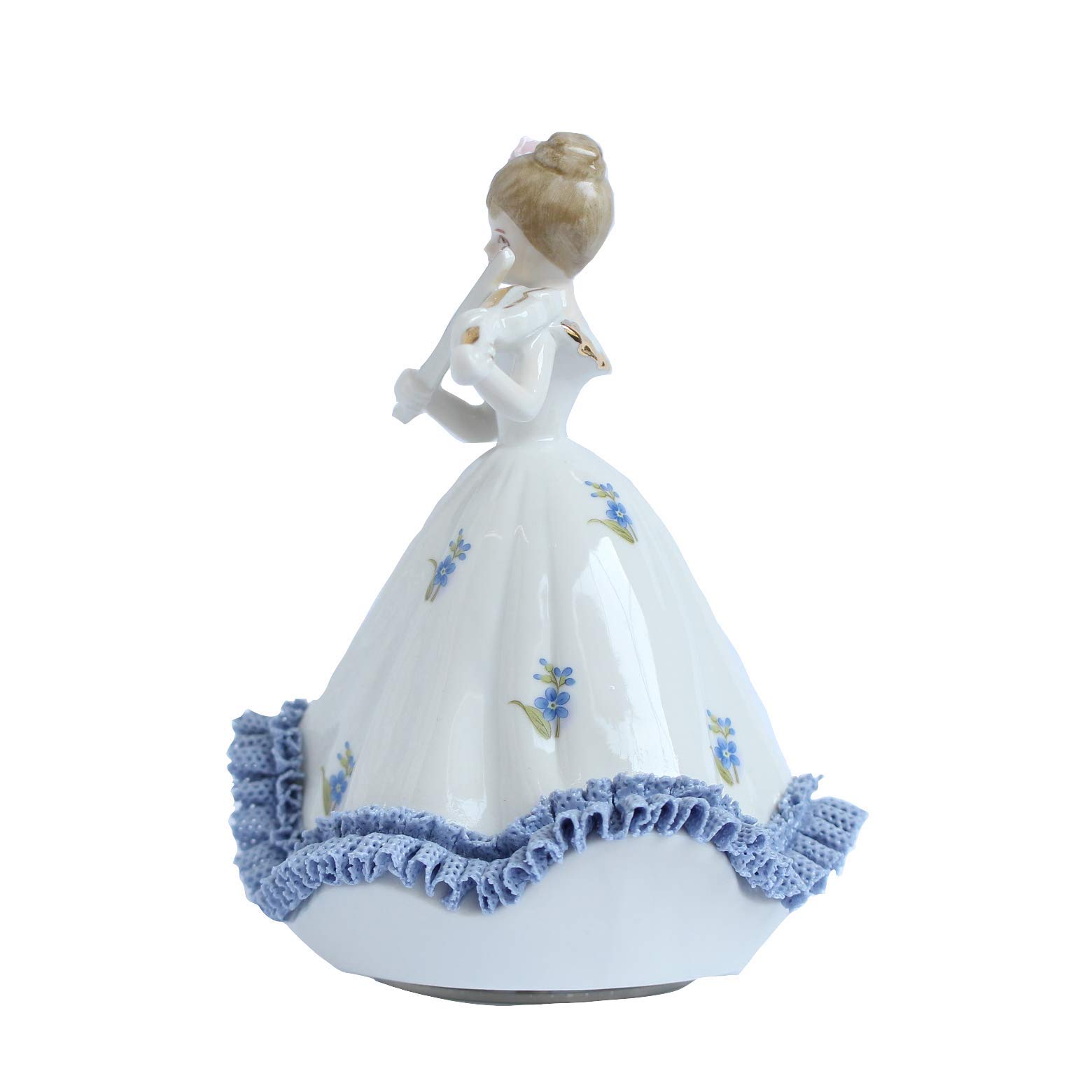 Amazon | オルゴール ヴァイオリン少女（ブルー） 陶製レースドール