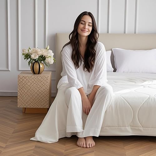 Miniatura 4 de Simple&Opulence Edredón refrescante tamaño individual, manta de verano para dormir refrescante, relleno de edredón ligero suave para sudores