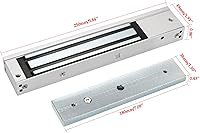 Vista 5 de Sistema de control de acceso para puerta, impermeable, NFC RFID, kit de cerradura magnética eléctrica de 600 libras, con botón de salida táctil