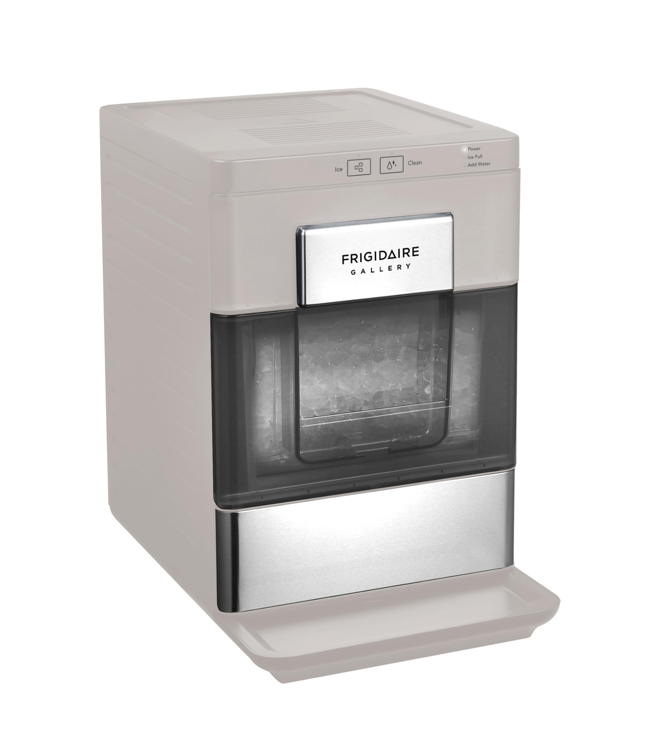 FRIGIDAIRE Gallery Countertop Crunchy Chewable Nugget Ice Maker, 33lbs per Day, Auto Self Cleaning, Grey
