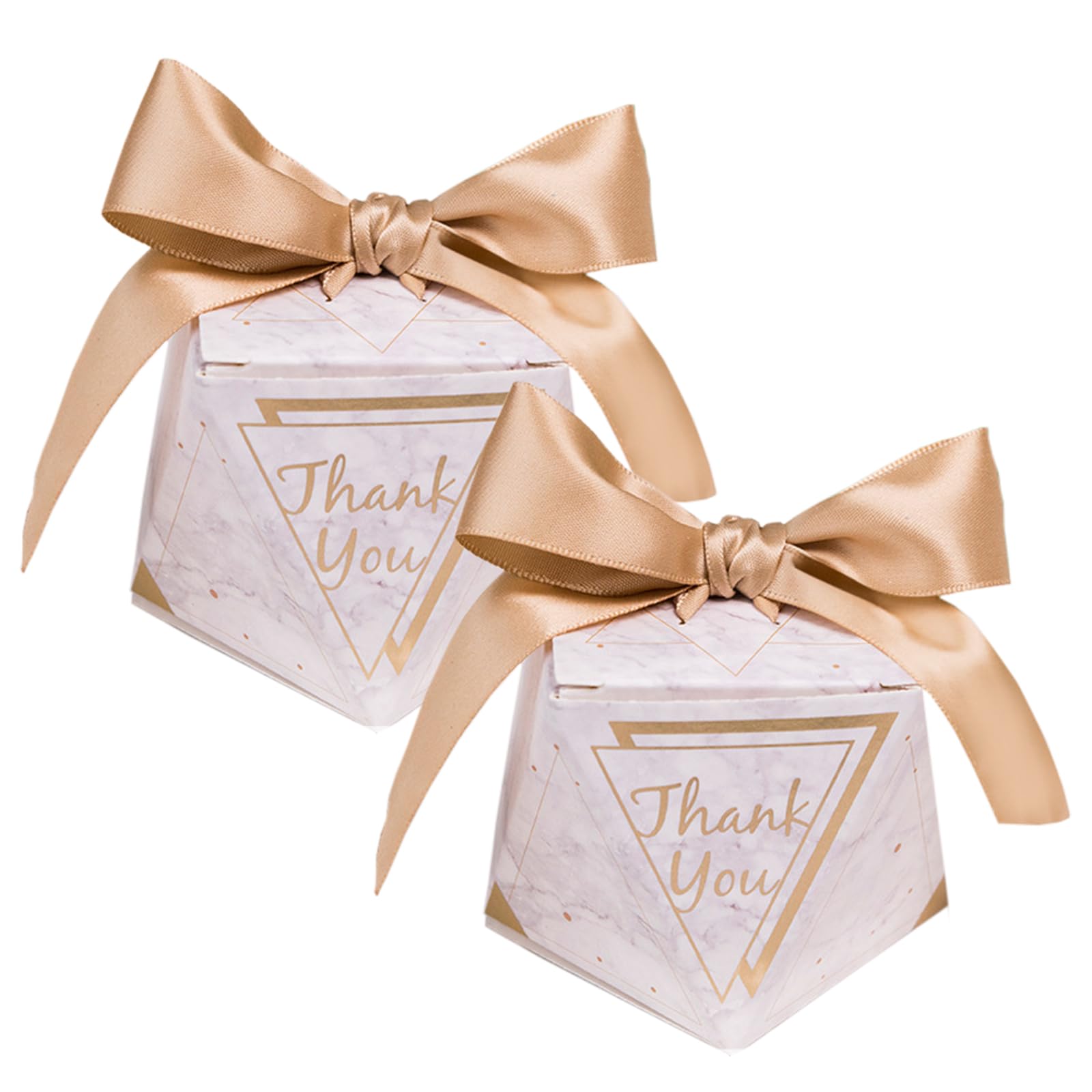 Allbusky 20PCS Diamond Shape Paper Candy Boxes with Ribbon, Wedding & Party Supplies Boxes Packs