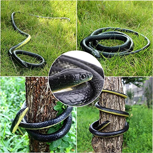 [Realistic Rubber Snake Toy] 130Cm Garden Props For Funny Practical Jokes, Halloween Decorations, And Gag Gifts - Animal Replica Novelty Toy For Kids #TOP4