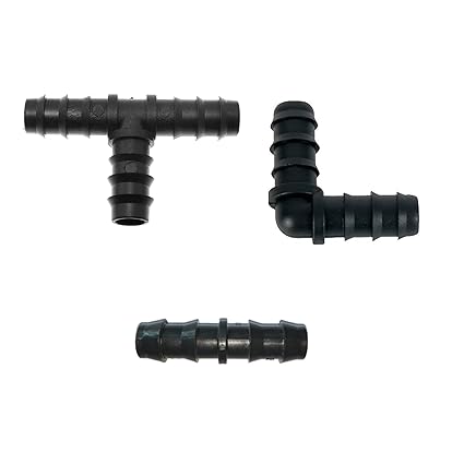 NEXTGEN AGRO Drip 12MM Elbow, Straight & Tee Connectors - Drip Irrigation Accessories per 15 pcs