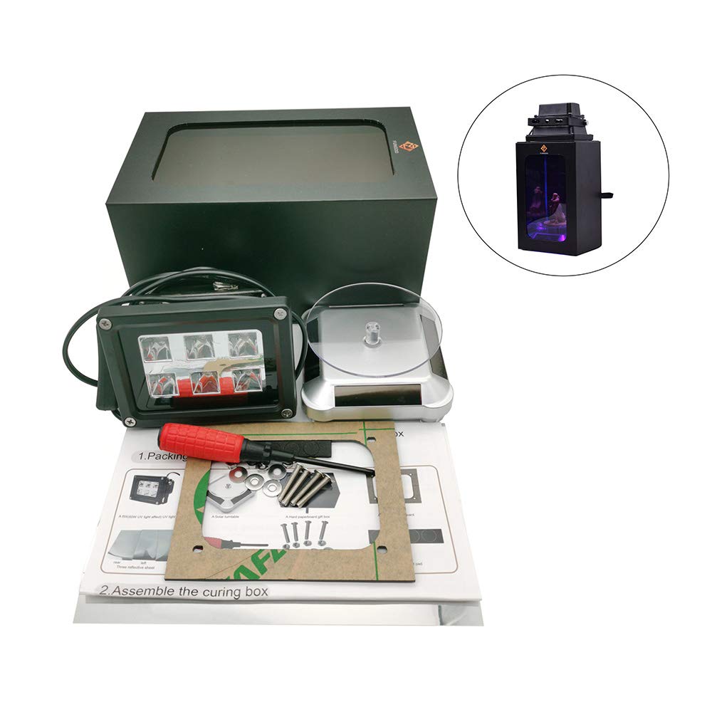 Black Friday - 70% OFF FUNGDO 405nm UV Light/lamp Curing Station for Curing LCD/DLP/SLA Resin 3D Printer Made Models with Unique Curing Box Can DIY to Curing Cabinet Drive Solar Turntable Black Friday - 60% OFF FUNGDO 405nm UV Light/lamp Curing Station for Curing LCD/DLP/SLA Resin 3D Printer Made Models with Unique Curing Box Can DIY to Curing Cabinet Drive Solar Turntable