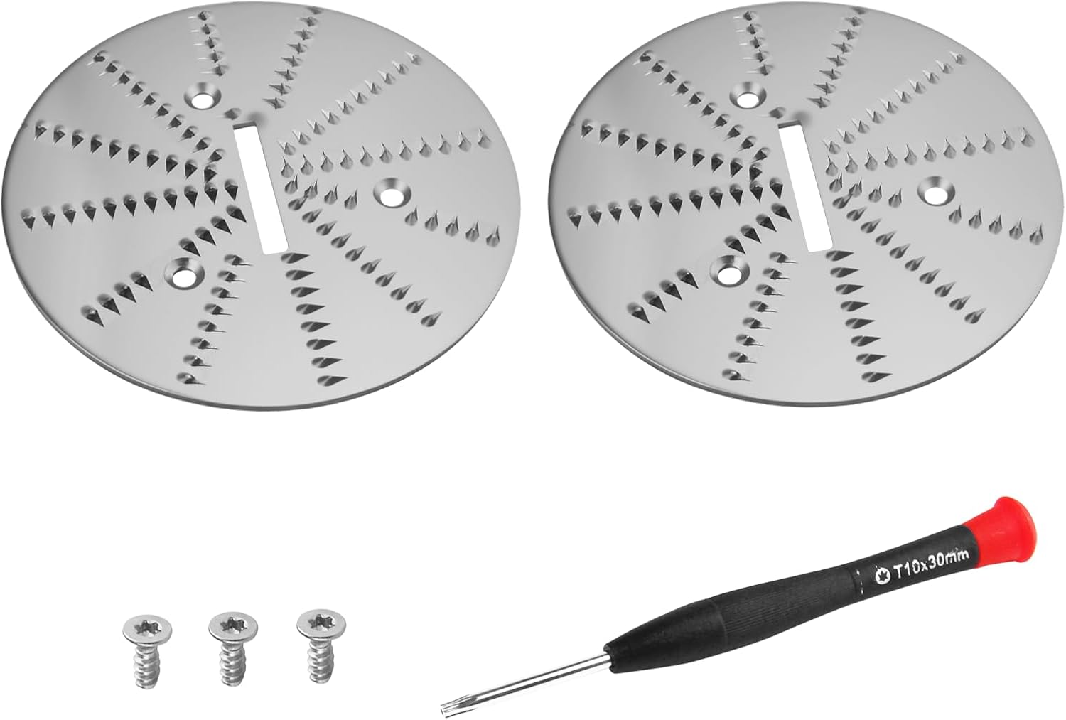 2 Pack Juicer Blade Compatible with Breville Juicer Models JE95XL, JE98XL, BJE200XL,BJE430SIL,BJE510XL, JE900 ，With 2x Blade, 3x Screws & Wrench ，Blade Diameter: 3.5 in. Easy to Replace