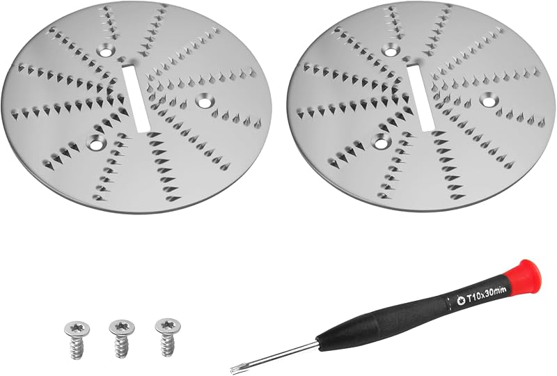 2 Pack Juicer Blade Compatible with Breville Juicer Models JE95XL, JE98XL, BJE200XL,BJE510XL, With 2x Blade, 3x Screws & Wrench ，Blade Diameter: 3.5 in. Easy to Replace