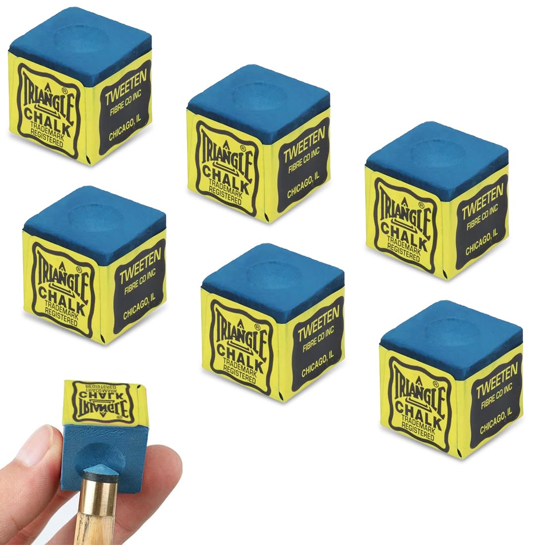 6 pezzi Gessetti Biliardo, Standard Gessetto Biliardo, Gesso da Biliardo, Gessetti per Stecche da Biliardo, Gessi Biliardo, Gessetto da Biliardo,Pool Cue Cubes