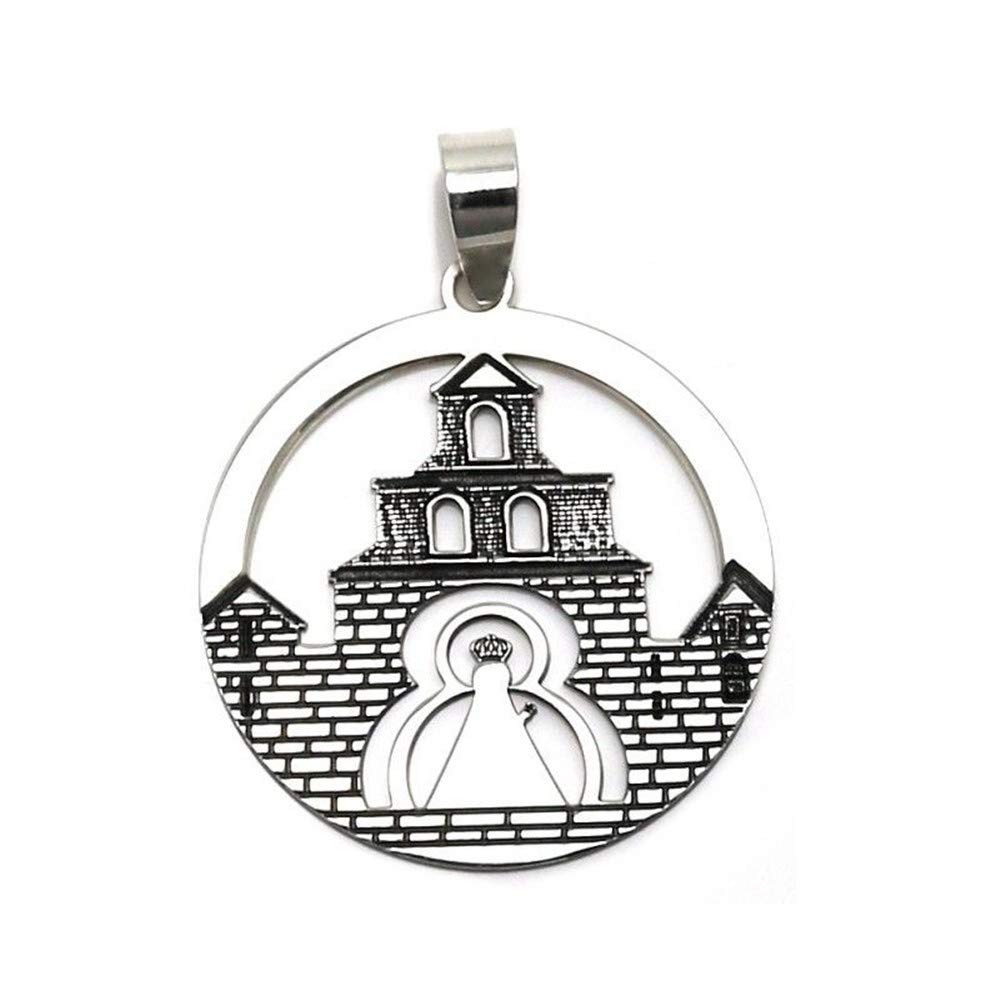 Colgante plata Ley 925m medalla Santuario Virgen de la Cabeza [AC0324]