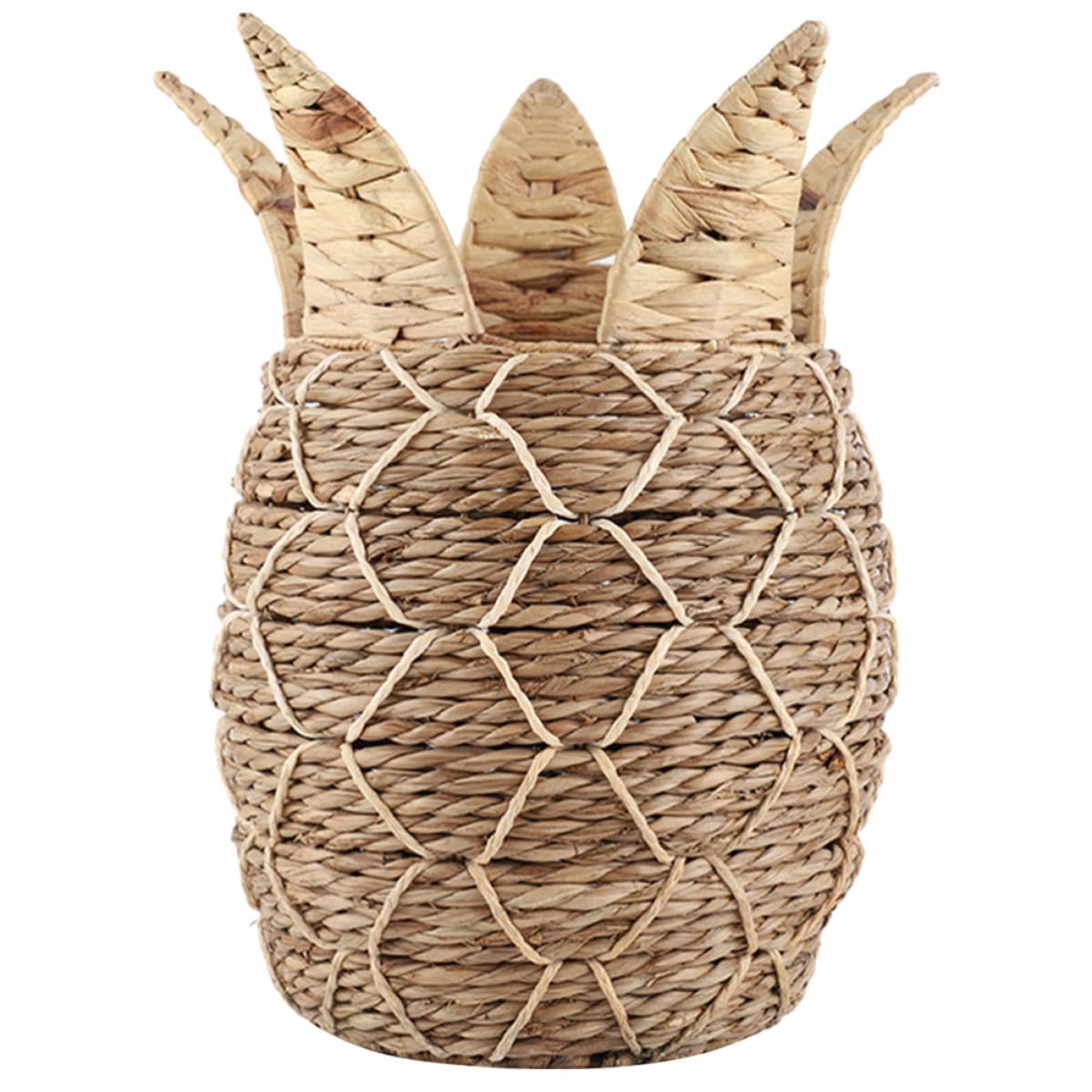 Panier tressé d'ananas multifonction, rangement bureau en fer