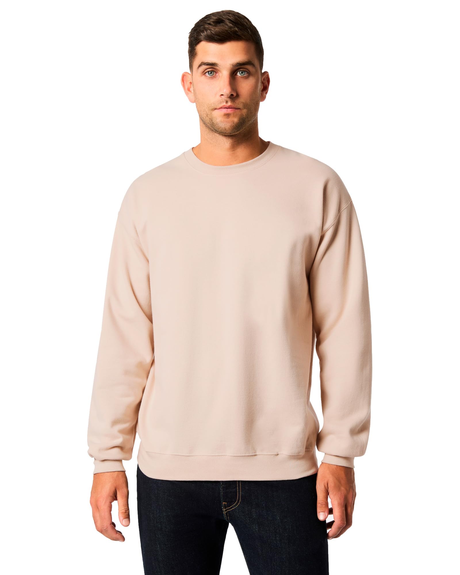 Gildan Mens Softstyle Crewneck Sweatshirt, White, M