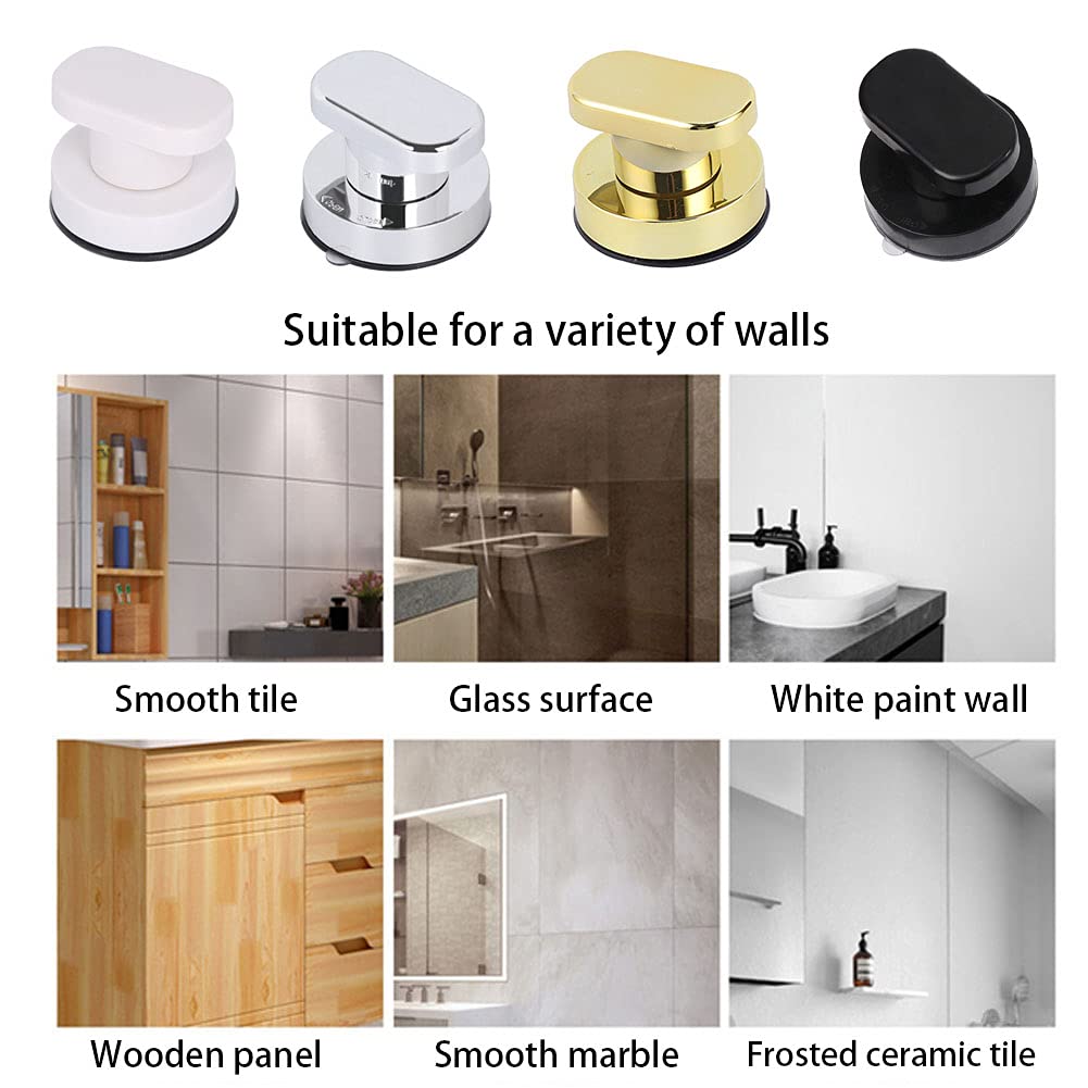 Maniglia A Ventosa Per Porte - 2 Pezzi, Forte Adsorbimento Per Vetro, Frigorifero, Armadietti E Bagno - Foto 4