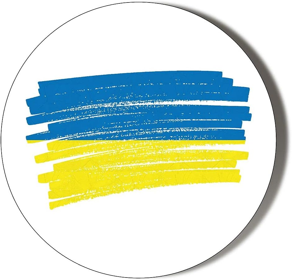 Gift Insanity Sketchy Flag Design UKRAINE Small 38mm Novelty Badge