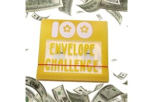 100 Envelope Savings Challenge Box Kit with Binder and Cash Envelopes