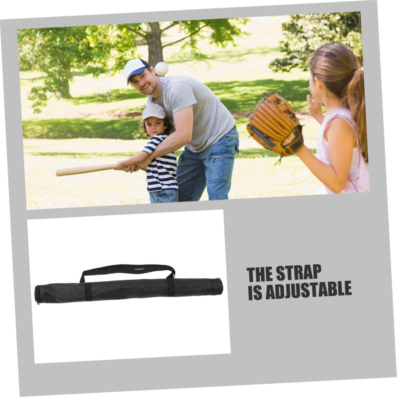 Toyvian Bolsa para Bate de Béisbol Ligera de Tela Oxford Negra Diseño Versátil y Cómoda, Adecuado para Atletas en Movimiento Que Necesitan Transportar Bates 32 Pulgadas