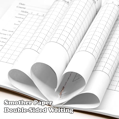 Miniatura 3 de Libro de puntuación de golf de cuero, libro de yardas de golf para estadísticas de práctica y registro redondo, libro de tarjetas de puntuación de