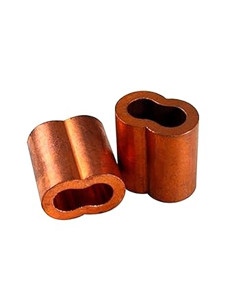 3/8 Copper Swage Sleeves - Cable Sleeves Cable Crimp Sleeves Crimping Loop Sleeve for 3/8
