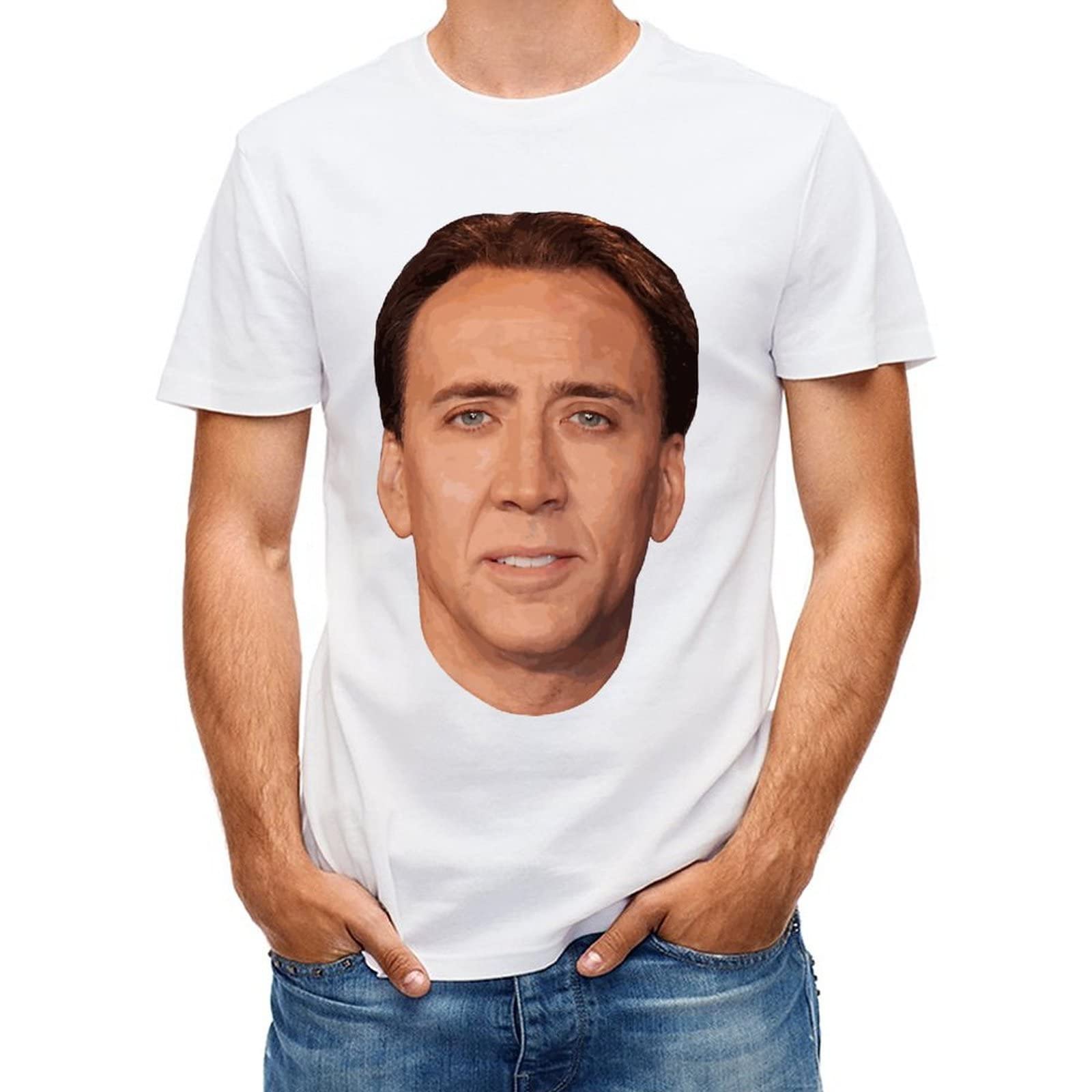 Amazon.co.jp: Tシャツ ニコラス・ケイジ Nicolas Cage 半袖 メンズ