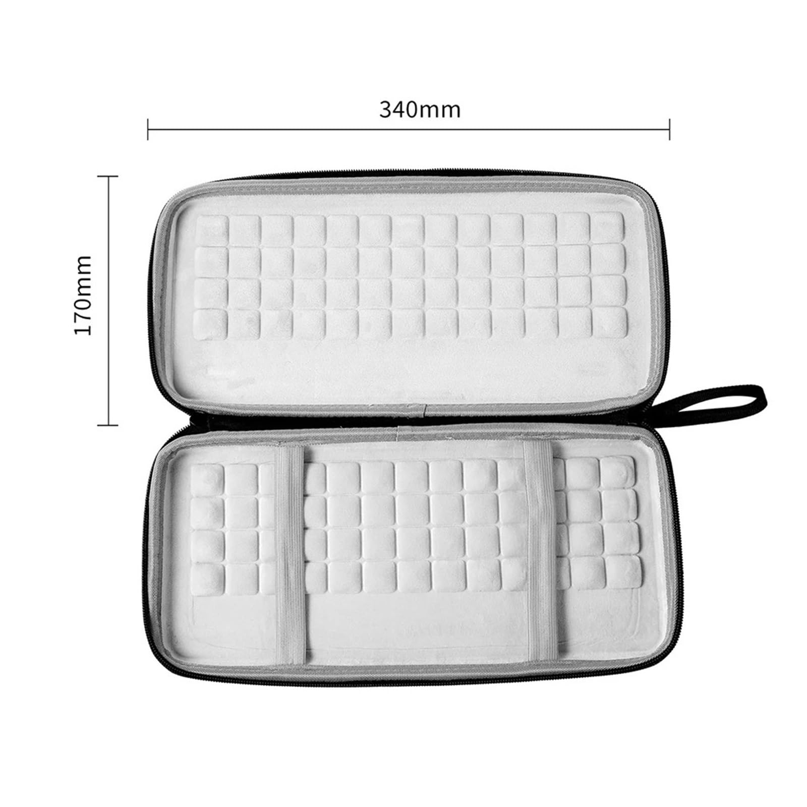 Estuche para Teclado Estuche rígido para Teclado de EVA para Teclado inalámbrico Bolsa de Almacenamiento Protección Impermeable Estuche de Transporte a Prueba de Polvo para Teclado (Negro)