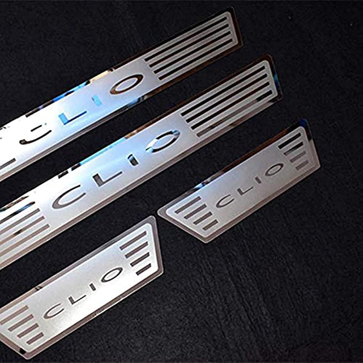 Davanzali Portiera Per Renault Clio IV/V - Set 4 Pezzi In Acciaio Inox (Anti-Graffio, 2014-2020)