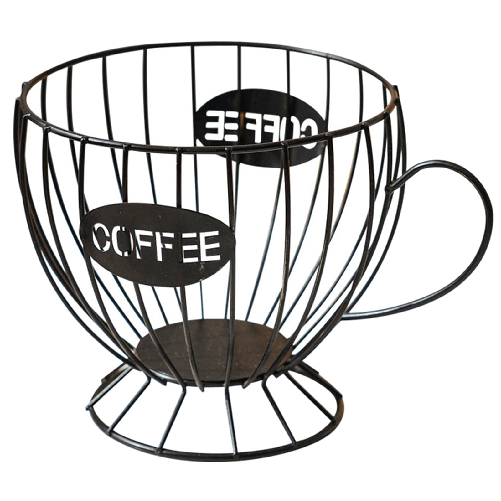 Tsophreniq Coffee Storage Basket Coffee Storage Rack Muti-Functional Display Stand Modern Holder Basket Metal Mug Holder