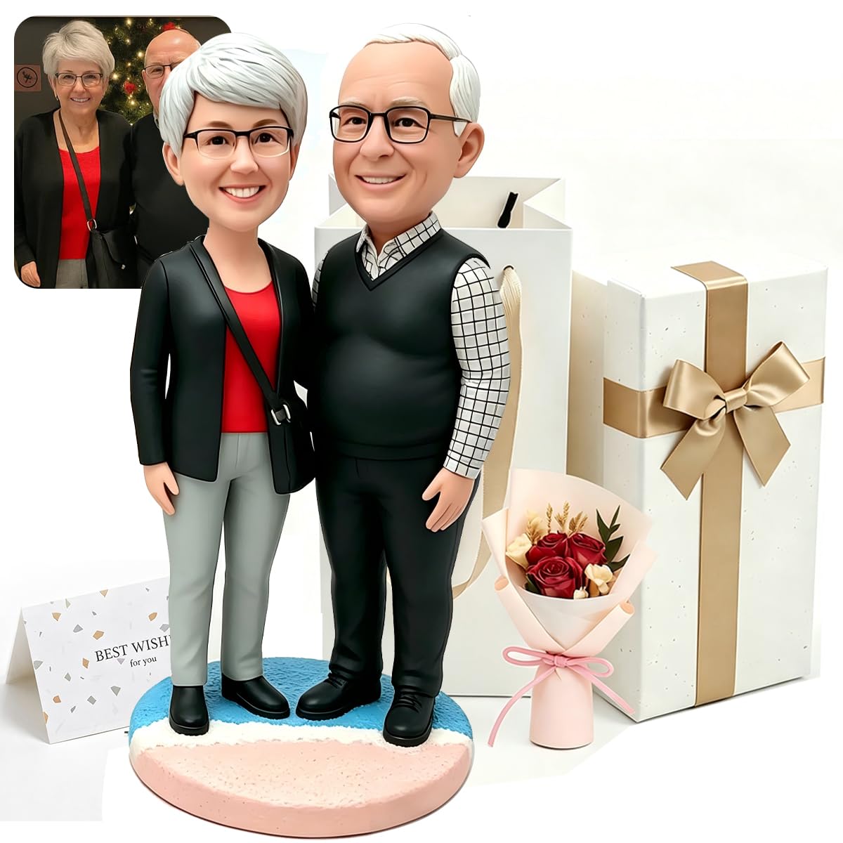 Custom Couple Bobblehead Handmade Personal Bobble Heads from Photo