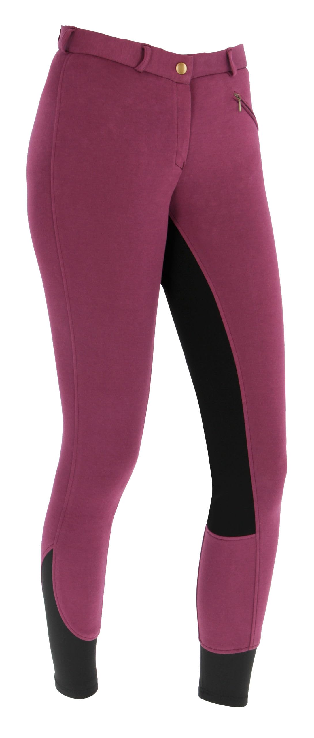Covalliero Pantalones de Montar Economic, Pantalones para niños, Talla 134, Zarzamora, 90% algodón, niños, elástico, Cinturilla elástica, Bolsillo con Cremallera