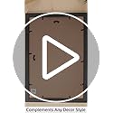 MCS Studio Gallery Classic 16x24 Poster Frame Black Woodgrain, Vertical & Horizontal Wall Hanging Large Picture Frame for Photos, Posters & Art Prints (1-Pack)