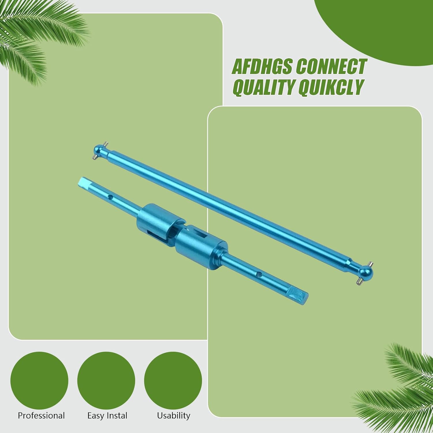 Aluminium Propeller Joint & Shaft Set for Tamiya TT-02 TT-02B 54501. 54502.Propeller Joint Shaft Accessories Upgrade Parts(Blue)