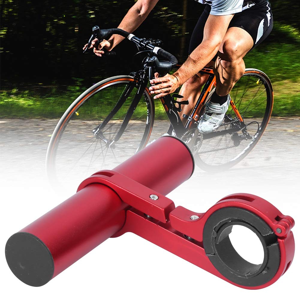 MAGT Fahrradlenker Erweiterung, Multifunktion Fahrrad Lenker Erweiterung 10cm Fahrradlenker Verlängerung für Mountainbike Rennrad(Rot) 