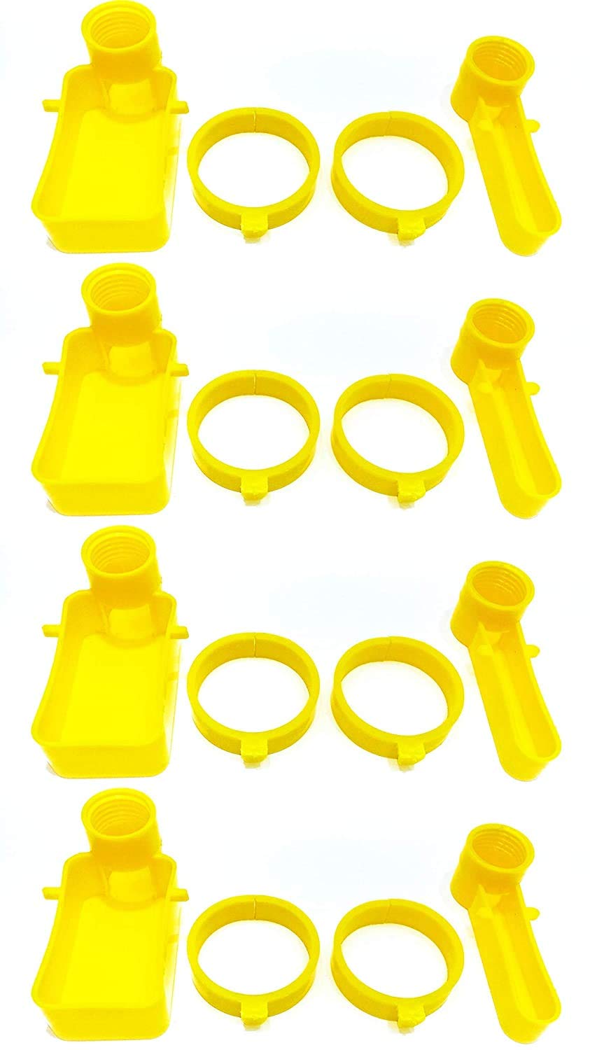 Bird Cage Feeder and Drinker Cups Green for Any Bottle Use with Free Bottle Holder Rings (Pack of 4) (B082S14HWW) Amazon Price History, Amazon Price Tracker