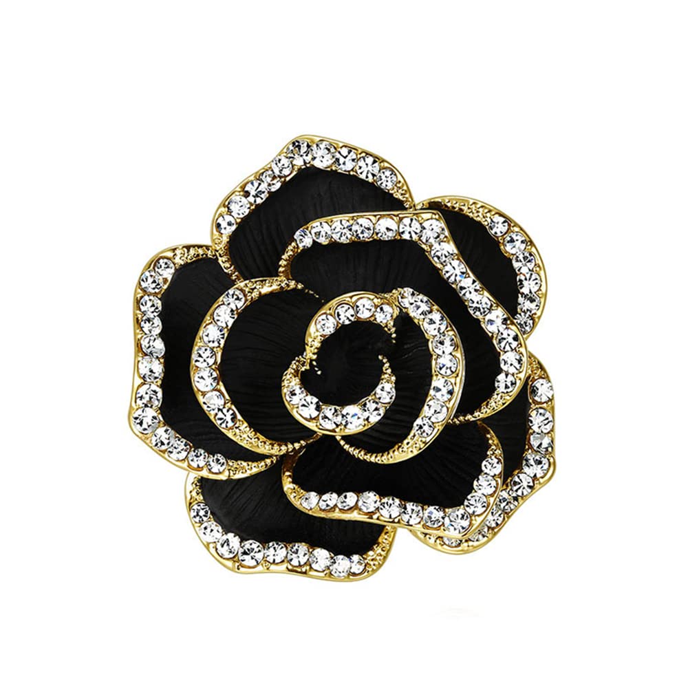 Spilla for donna Spilla Camelia con diamanti Personalità Corpetto Giacca Maglione Accessori decorativi for spille