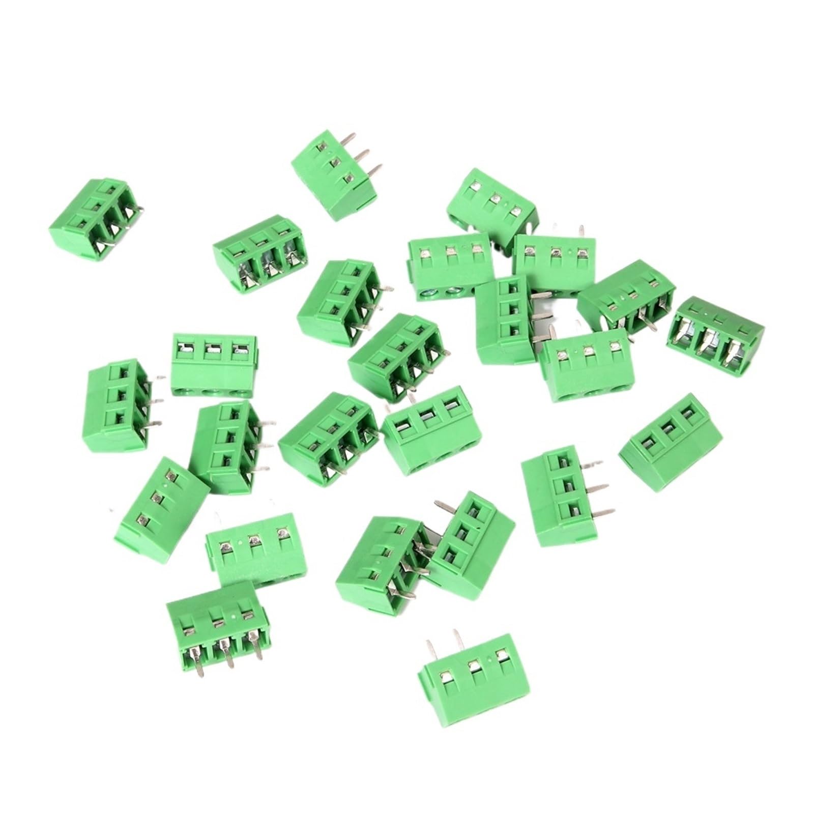 JJKKOZVQF 50/100PCS PCB Terminal Block Connector Pitch 5.0mm KF127-2P KF127-3P Straight Pin 2Pin 3Pin Screw PCB Terminal Blocks Connector(3P,100PCS)