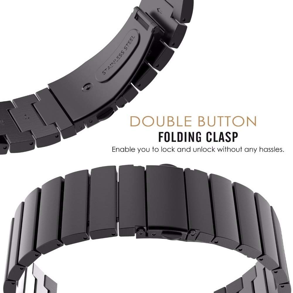 Bracelet de Rechange en Acier Inoxydable de Bracelet en Acier Inoxydable de 20 mm 22 mm 22 mm pour Gear S2 Classic S3 Galaxy