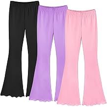 ZukoCert Girls Flare Leggings, Mid Waist Bell Bottom Pants for Kids, Kids Flare Pants Size 4-13Y