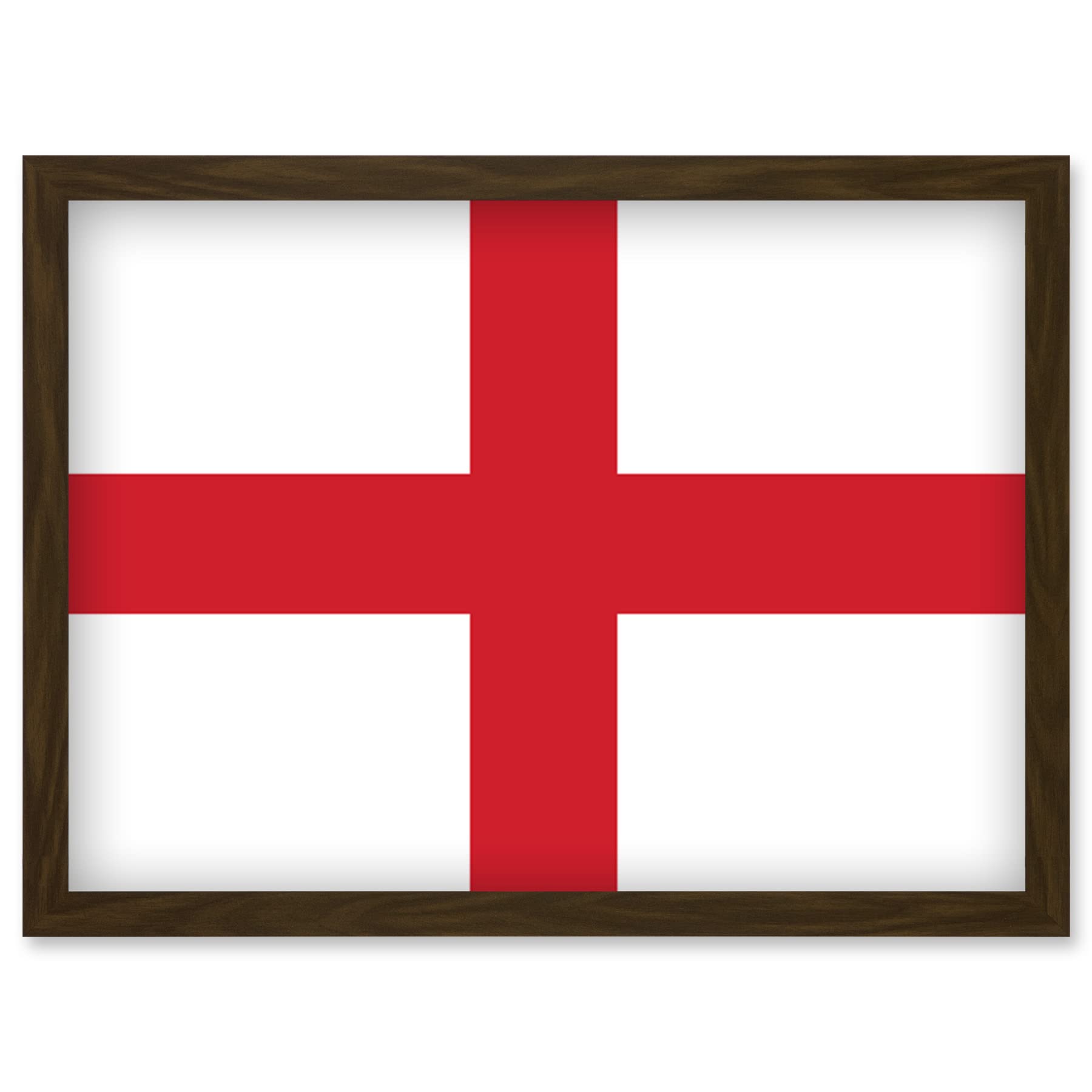 Artery8 England National Flag Patriotic Vexillology World Flags Country Region Poster Artwork Framed Wall Art Print A4