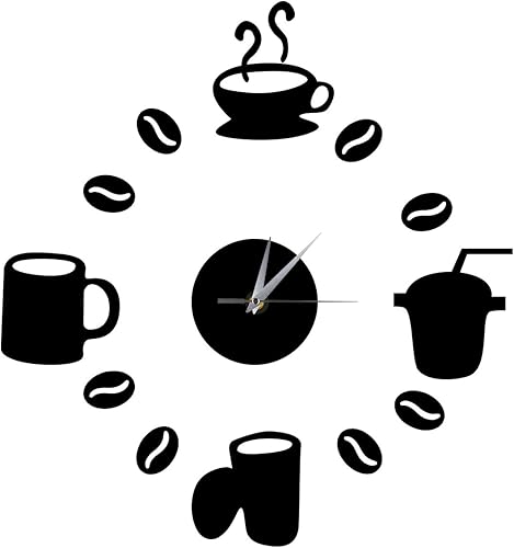 BESPORTBLE Pegatina de pared DIY Silent Watch Calcomanías DIY Reloj de Pared Calcomanías Reloj Etiqueta de Pared Vinilo Móvil 3D Mute Mesa