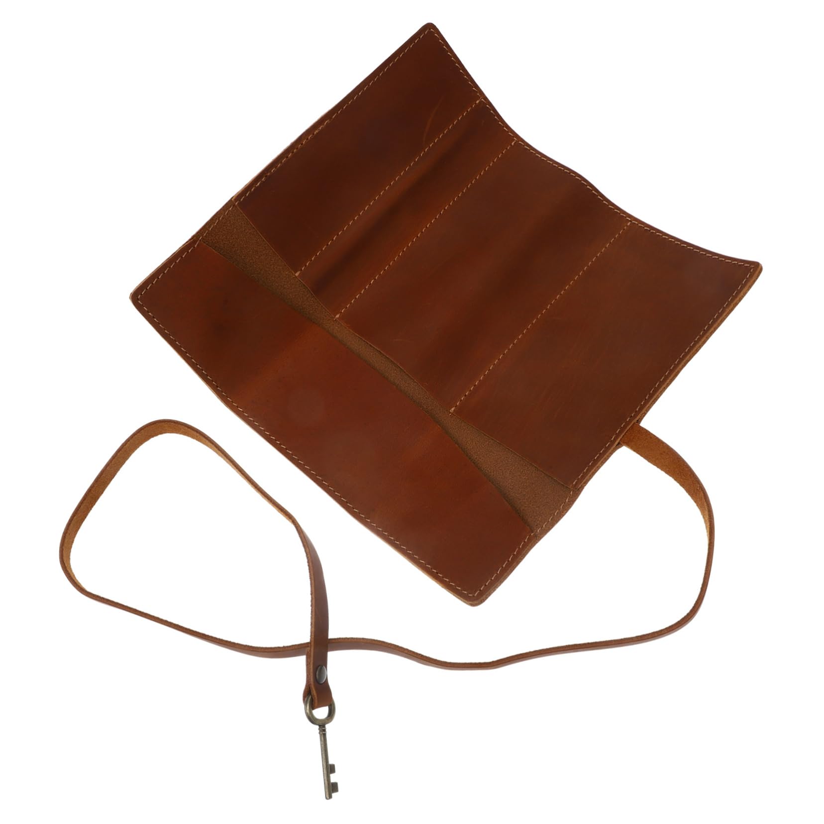 SEWACC 4piezas Estuche Enrollable De Lápices De Piel Vintage Bolsa Multifuncional para Bolígrafos y Lápices Organizador De Papelería