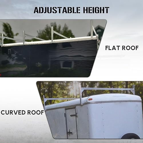 Miniatura 3 de StarONE Soporte de escalera de remolque de aluminio ajustable para remolques abiertos y cerrados