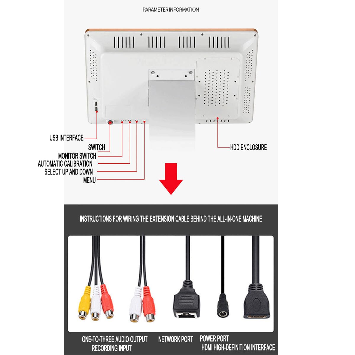 Set Karaoke, con 2 Microfono Wireless Anti-ululato a segmento U, Altoparlante, Supporto Fibra Ottica, HDMI/AV/USB/Com/VGA, per Feste/Adulti/Bambini/Famiglia, Amanti della Musica